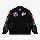 NFL BLACK OUT COLLECTION VARSITY JACKET - Mitchell & Ness - Kansas City Chiefs kabát