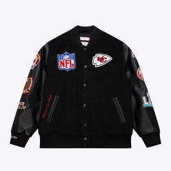   NFL BLACK OUT COLLECTION VARSITY JACKET - Mitchell & Ness - Kansas City Chiefs kabát