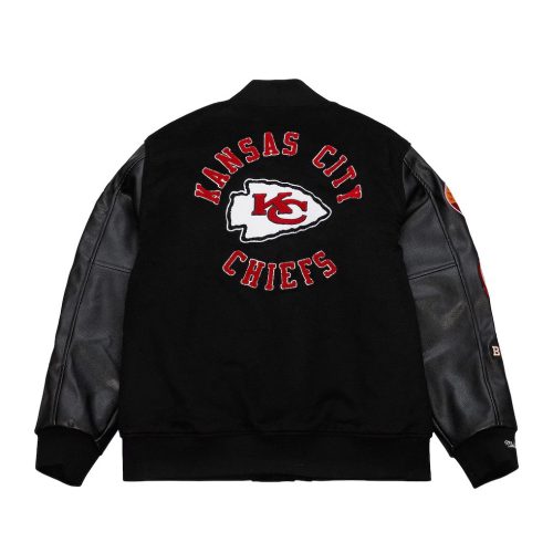 NFL BLACK OUT COLLECTION VARSITY JACKET - Mitchell & Ness - Kansas City Chiefs kabát