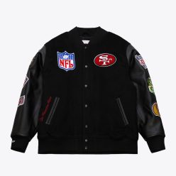   NFL BLACK OUT COLLECTION VARSITY JACKET - Mitchell & Ness - San Francisco 49ers kabát