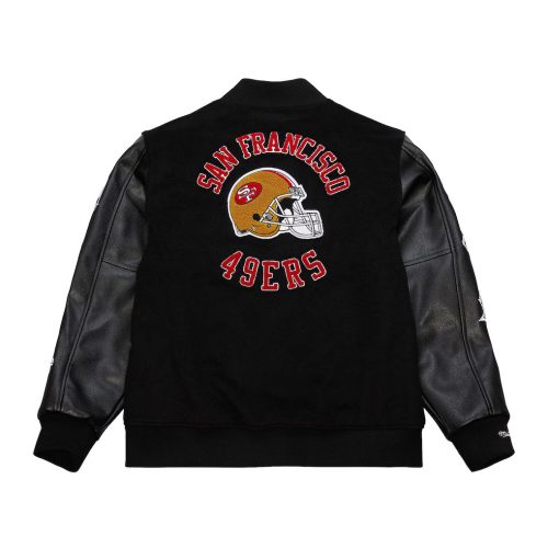 NFL BLACK OUT COLLECTION VARSITY JACKET - Mitchell & Ness - San Francisco 49ers kabát