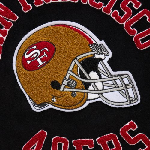 NFL BLACK OUT COLLECTION VARSITY JACKET - Mitchell & Ness - San Francisco 49ers kabát