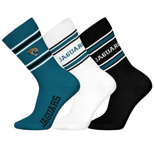 NFL Jaguars 3 darabos Crew zokni - Teal/White/Black
