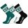NFL Jets 3 darabos Crew zokni - Green/White/Black