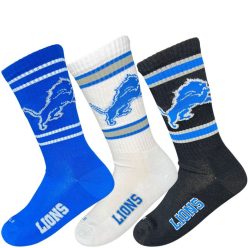NFL Lions 3 darabos Crew zokni - Royal/White/Black