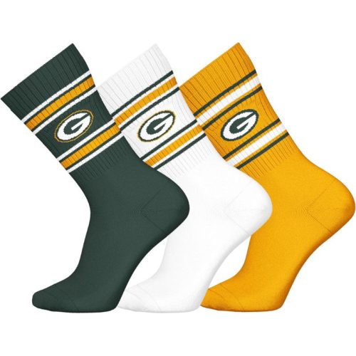 NFL Packers 3 darabos Crew zokni - Green/White/Yellow
