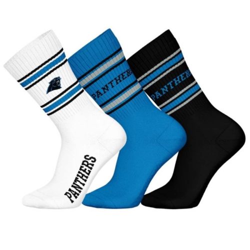 NFL Panthers 3 darabos Crew zokni - White/Blue/Black