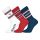NFL Patriots 3pk Crew Socks-White/Red/Blue
