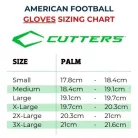 Cutters Game Day Receiver amerikai foci kesztyű - Fekete