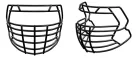 Riddell S2BDC-HT-LW fekete sisakrács