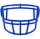 Rawlings SO2REG / Seattle Blue sisakrács - WR/RB/DB/LB/TE