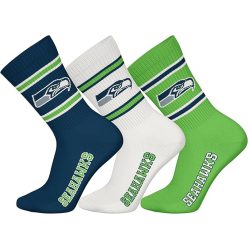NFL Seahawks 3 darabos Crew zokni - Navy/White/Green