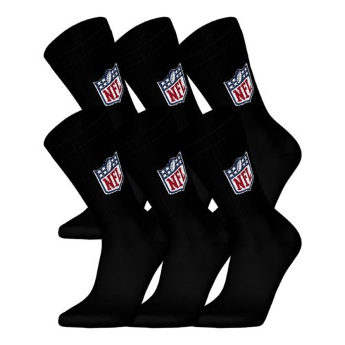 NFL Shield 3 darabos Crew zokni - Fekete