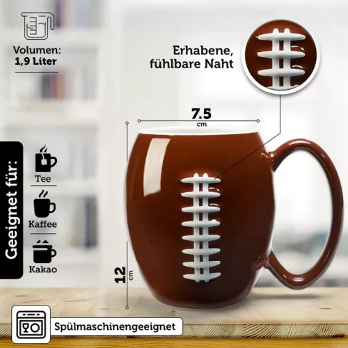 40YARDS amerikai futball bögre – kerámia (600 ml)